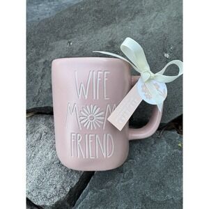 Rae Dunn Wife Mom Friend Coffee Tea Mug Cup 18 Oz Ceramic, Daisy Lover Gift Idea